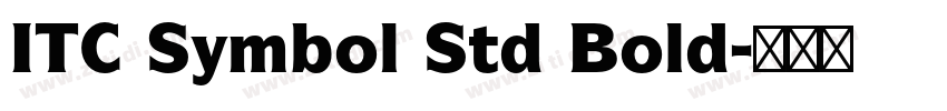 ITC Symbol Std Bold字体转换